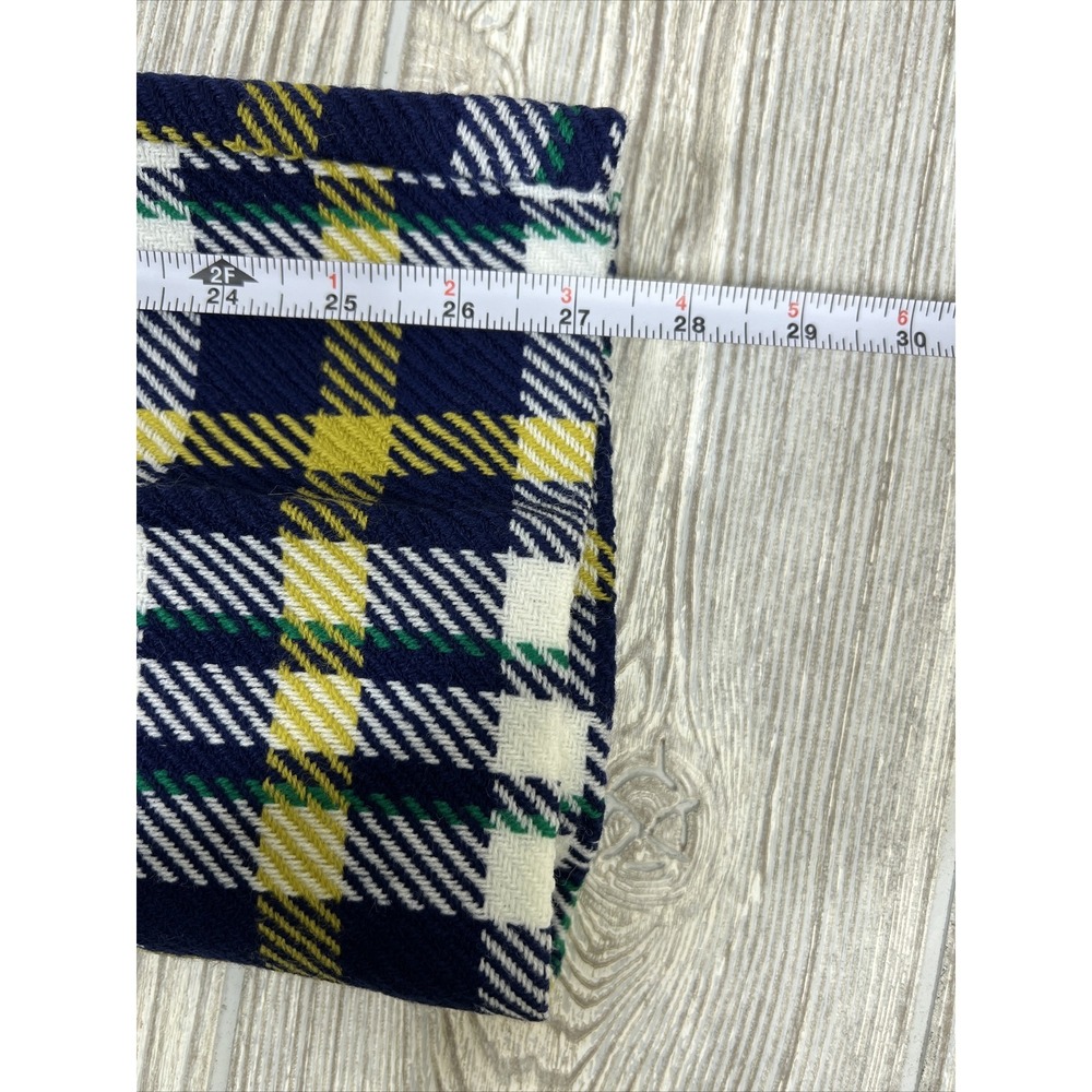 NWT Vintage 60s 70s Navy‎ Plaid High Waist Zip Button Acrylic Nylon Womens SZ 14 - Picture 11 of 12
